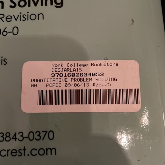 Quantitative Problem Solving Textbook - Picture 3 of 3